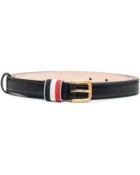 Thom Browne - Ceinture En Cuir Grainé À Rayures Rwb - Lyst