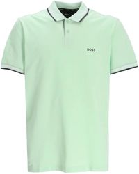 BOSS - Paule 1 Stripe-Trim Polo Shirt - Lyst
