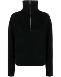 Courreges - Half-zip Sweater With Logo Patch - Lyst