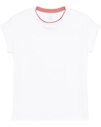 Eleventy - Contrast Trim T-Shirt - Lyst