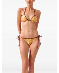 Adriana Degreas - Polka-Dot-Print Triangle Bikini - Lyst