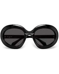Alaïa - Oval Frame Sunglasses - Lyst