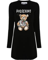 Moschino - Teddy Bear-motif Mini Dress - Lyst