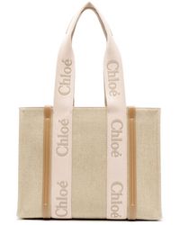 Chloé - Tote Woody Medium aus Canvas - Lyst