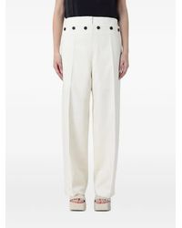BOSS - Virgin Wool Palazzo Pants - Lyst