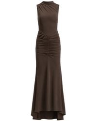 OW Collection - Robe Longue Sans Manches À Fronces Elina - Lyst