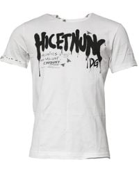 Dolce & Gabbana - Graffiti-Print Cotton T-Shirt - Lyst