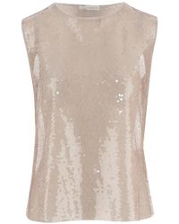 Niccolò Pasqualetti - Sequinned Sleeveless Top - Lyst