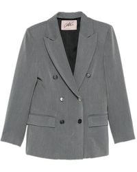 Carla G - Double-Breasted Peak-Lapel Blazer - Lyst
