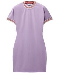 Versace - Jacquard Stretch Cotton-Jersey Mini Dress - Lyst