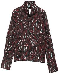 Proenza Schouler - Abstract-Print High-Neck Top - Lyst