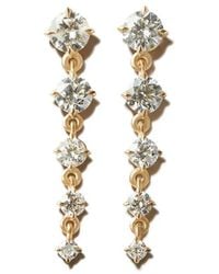 Lizzie Mandler - 18Kt Éclat Five Drop Diamond Earrings - Lyst