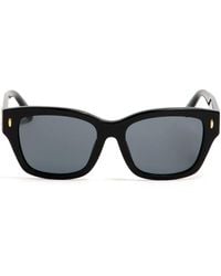 Tory Burch - Occhiali Da Sole Squadrati Con Placca Logo - Lyst
