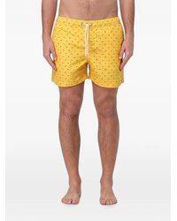 Brooksfield - Geometric-Print Drawstring Swim Shorts - Lyst