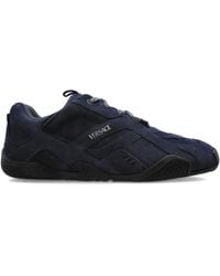 Versace - Galaxia Lace-Up Suede Sneakers - Lyst