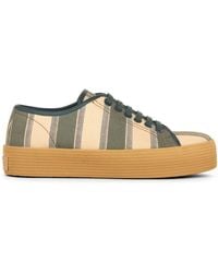 Etro - Striped Lace-up Sneakers - Lyst