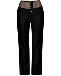 Contessa Mills - Laissez Lace-Insert Trousers - Lyst