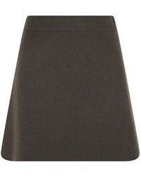 Lisa Yang - The Clare Ribbed-Knit Mini A-Line Skirt - Lyst