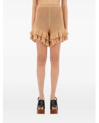 Chloé - Gehaakte Shorts Met Ruches - Lyst