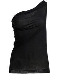 Rick Owens - One-Shoulder Draped Top - Lyst
