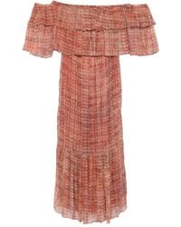 Ba&sh - Schulterfreies Robbie Maxikleid mit Falten - Lyst