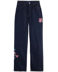 Scotch & Soda - Vaqueros Con Bordado Floral - Lyst