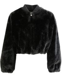 VALENTINI 1972 - Long-Sleeve Faux-Fur Bomber Jacket - Lyst
