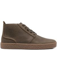 Clarks - Streethill Mid Lace-Up Leather Sneakers - Lyst