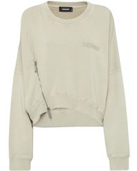 DSquared² - Logo-Embroidered Zip-Up Sweatshirt - Lyst