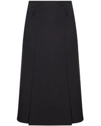 Blanca Vita - Panelled Side-Slit Midi Skirt - Lyst