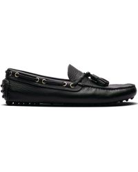 Car Shoe - Pebbled Leather Loafers - Lyst