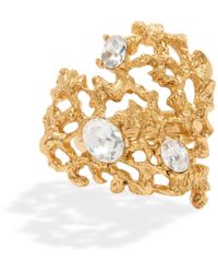 Oscar de la Renta - Coral Heart Crystal-embellished Ring - Lyst