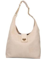 Elisabetta Franchi - Crocodile-Effect Tote Bag - Lyst