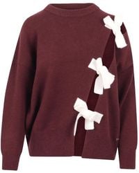 Jovonna London - Brighton Bow-Detail Cut-Out Sweater - Lyst