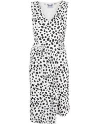 Moschino Jeans - Kleid mit Polka Dot-Print - Lyst