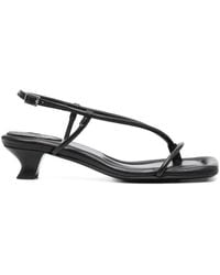 By Malene Birger - Tevi 45mm Leather Slingback Sandals - Lyst