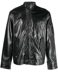 Helmut Lang - Zip-Up Leather Jacket - Lyst