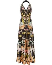 Temperley London - Abito Lungo Con Stampa Grafica - Lyst