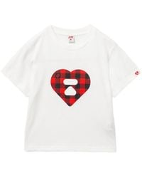 AAPE BY A BATHING AP - Heart Motif Crew Neck T-Shirt - Lyst