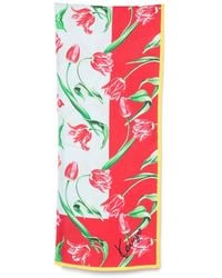 KENZO - Tulip-Print Silk Scarf - Lyst