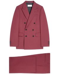 Dries Van Noten - Double-Breasted Wool Toile Suit - Lyst