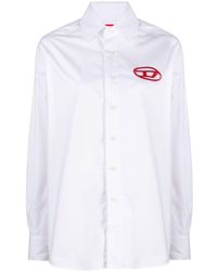 DIESEL - Oval D-embroidered Cotton Shirt - Lyst