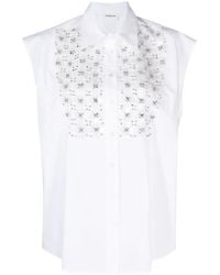 P.A.R.O.S.H. - Rhinestone-Embellished Blouse - Lyst