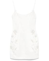 Elisabetta Franchi - Vestido corto con bordado floral - Lyst