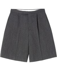MM6 by Maison Margiela - Striped Wool-Blend Tailored Shorts - Lyst