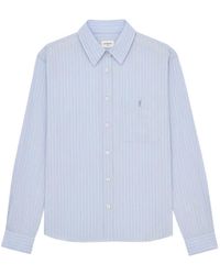 Saint Laurent - Gestreepte Blouse - Lyst