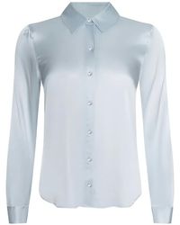 L'Agence - Tyler Zijden Blouse - Lyst