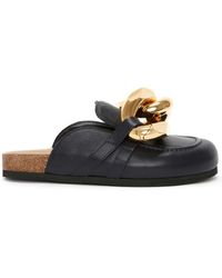 JW Anderson - Chain Round-toe Leather Mules - Lyst