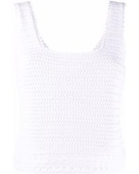 Vince - Crochet Cropped Sleeveless Top - Lyst