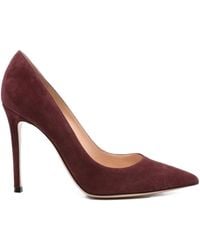 Gianvito Rossi - 105Mm Suede Pointed-Toe Heeled Pumps - Lyst